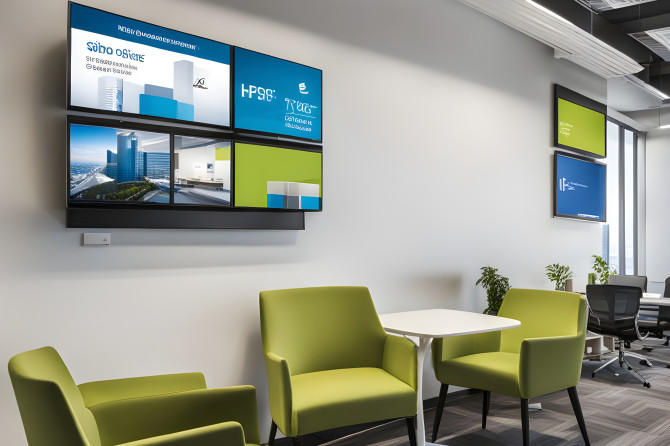 Digital Signage screens in the workplace